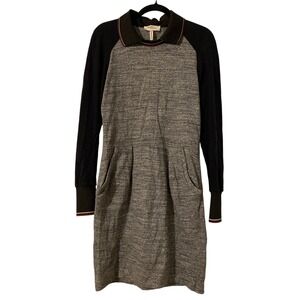 Etoile Isabel‎ Marant Collared Gray Midi Dress 3 Preppy Academia Goth Designer